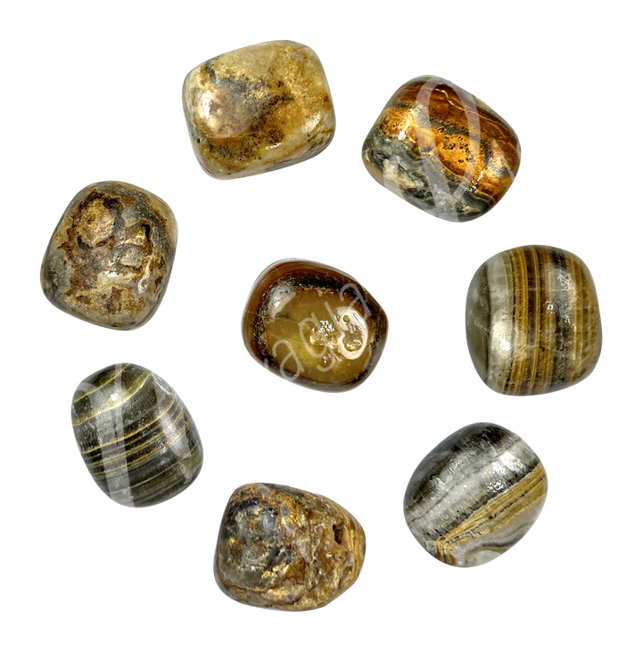 Tumbled Stone Brown Zebra Calcite 20-35mm