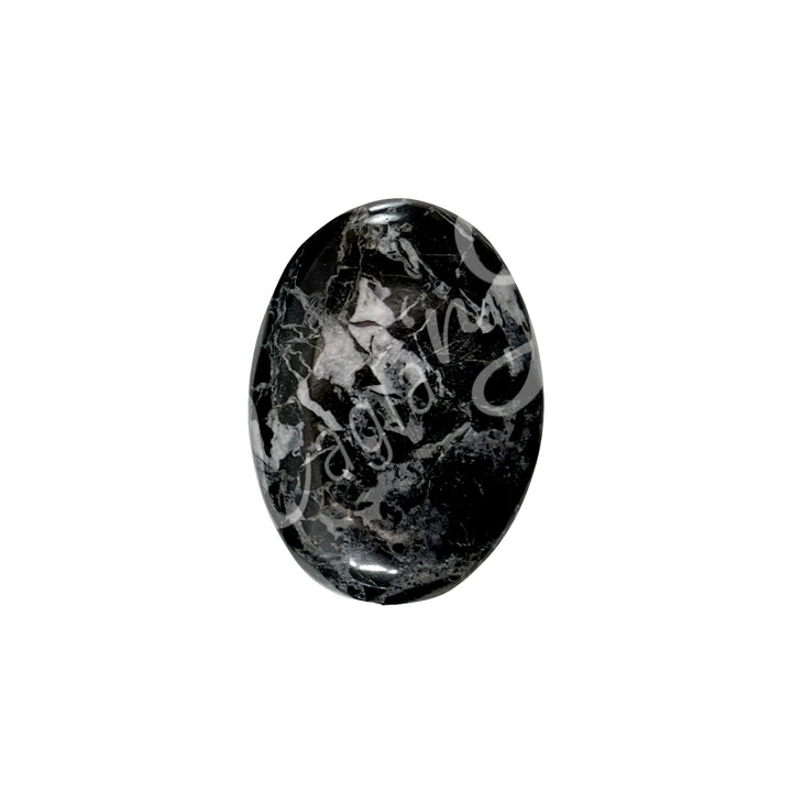 Worry Stone Mármol Cebra Negro 1.75-2″