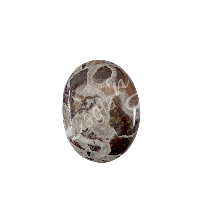 WORRY STONE MARBLE, RED ZEBRA 1.75-2″