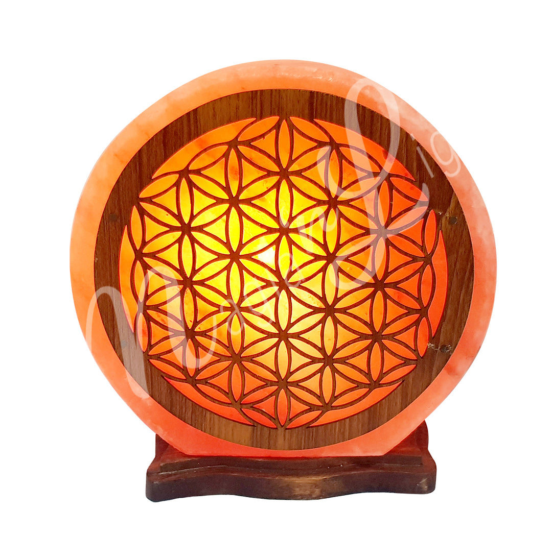 Lamp Salt Flower of Life 8.25"h