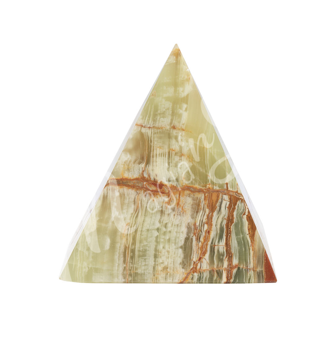 A four side pyramid made of Green Onyx.