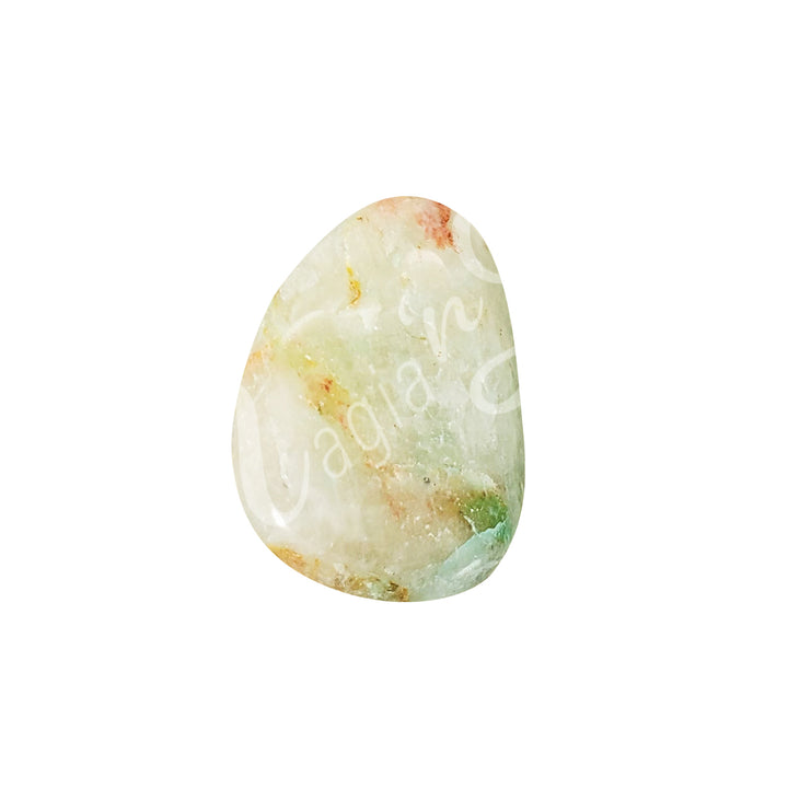 Pebble Crystal Quartz with Chrysocolla 1-1.65"