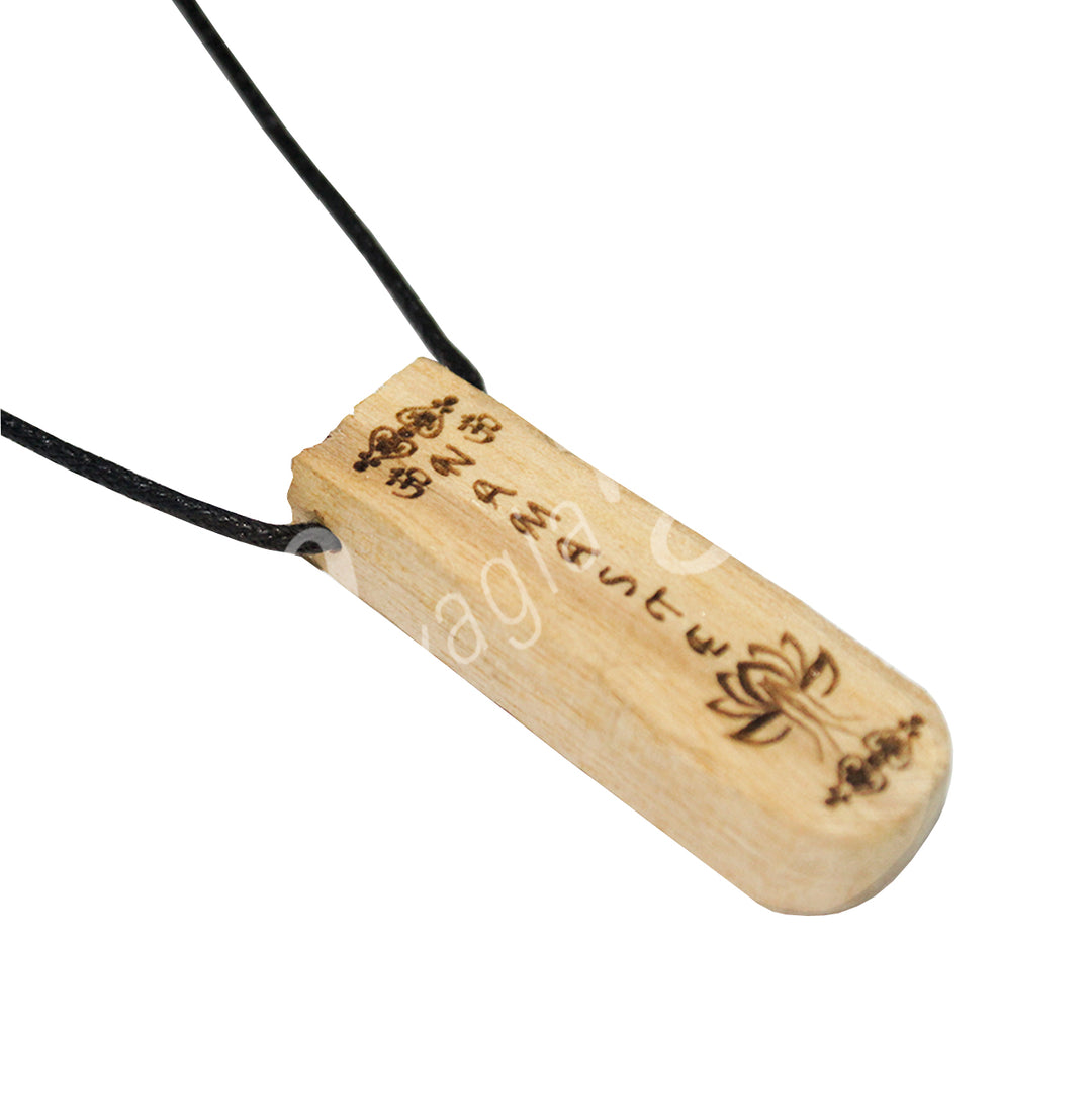 Necklace Palo Santo Wood Engraved Namaste 6-12"L