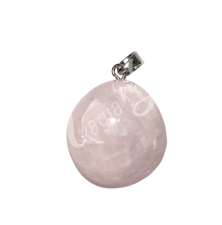 Pendant Tumbled Stone Calcite, Pink Mangano 0.5-0.75″