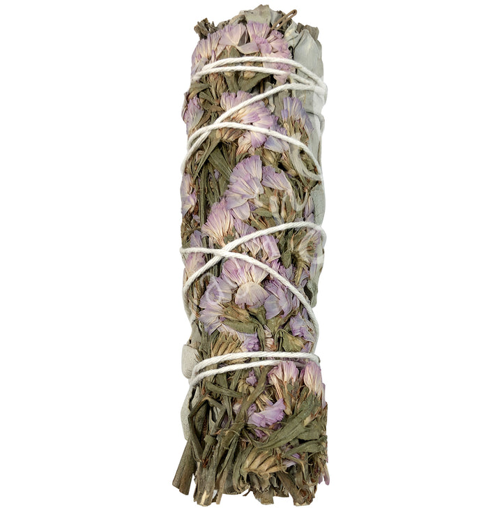 Smudge Stick White Sage & Light Purple Sinuata 4-4.5″