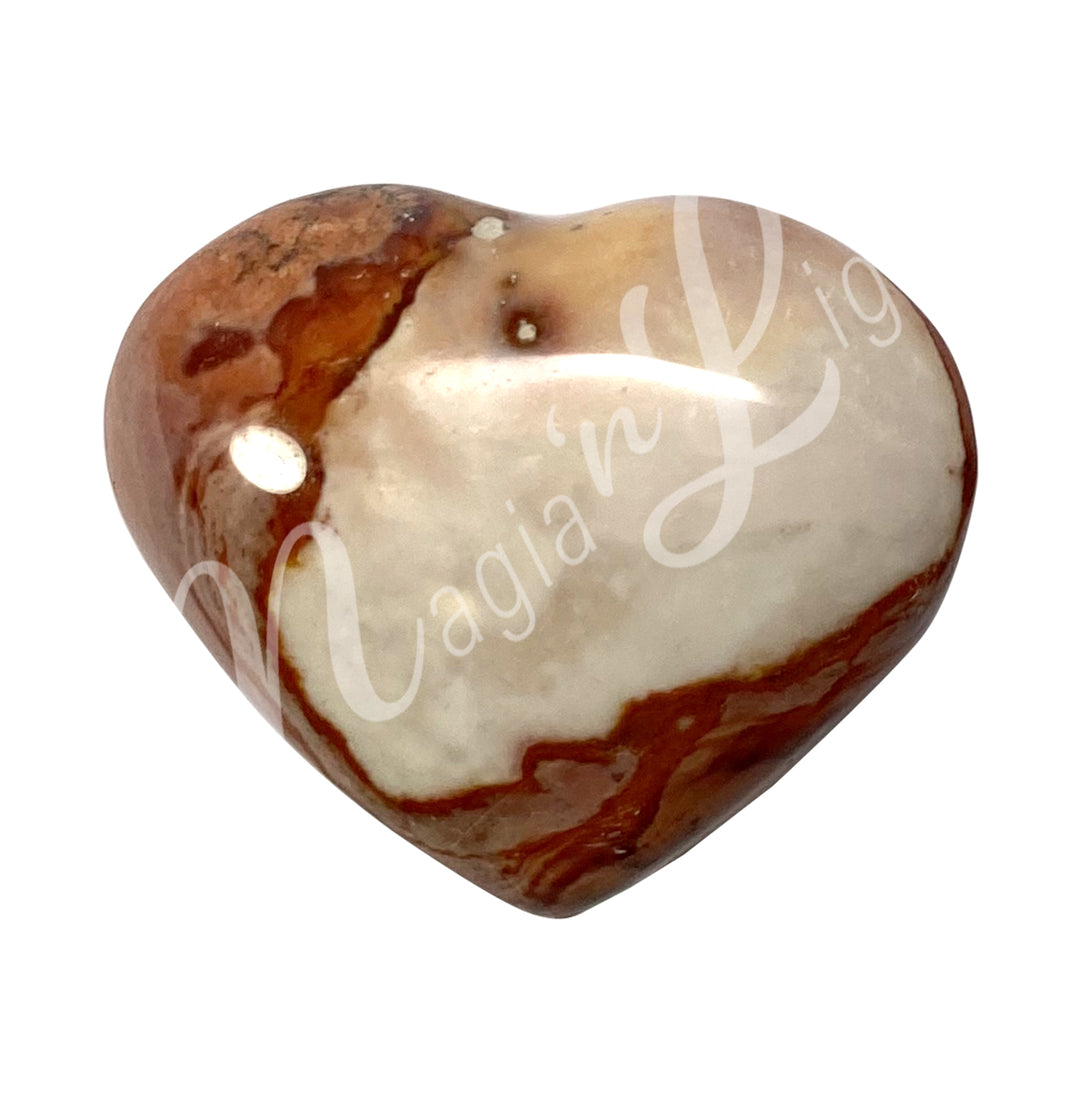 HEART JASPER, POLYCHROME 1.5-2″