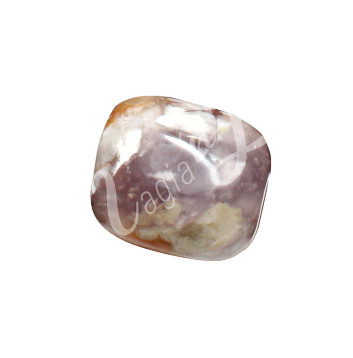 TUMBLED STONE CHALCEDONY, PURPLE & WHITE 20-30 MM