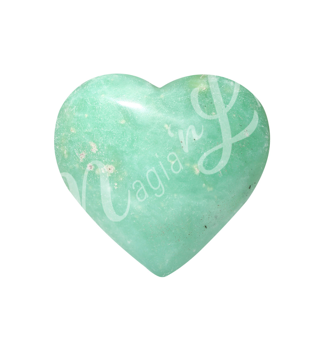 Corazón de Crisoprasa Verde 1.5″