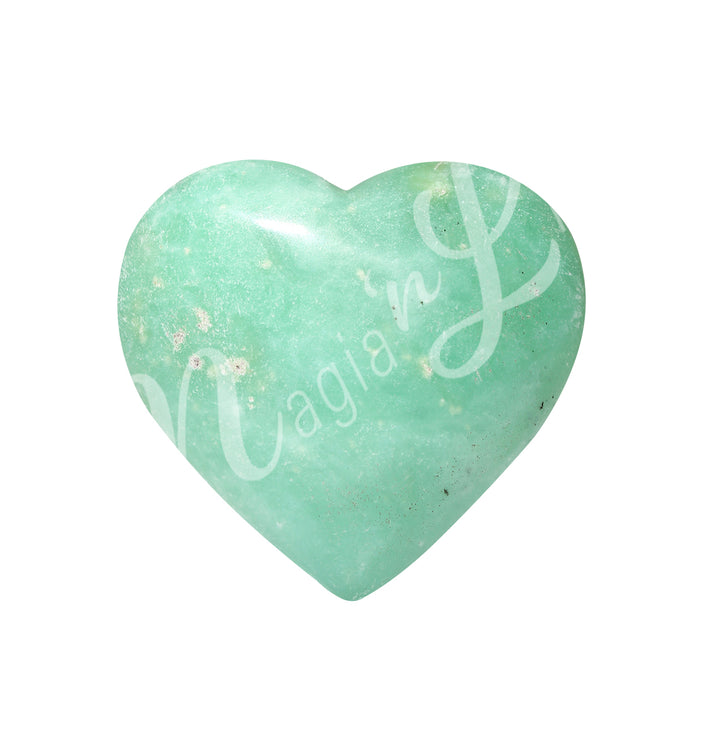 Corazón de Crisoprasa Verde 1.5″