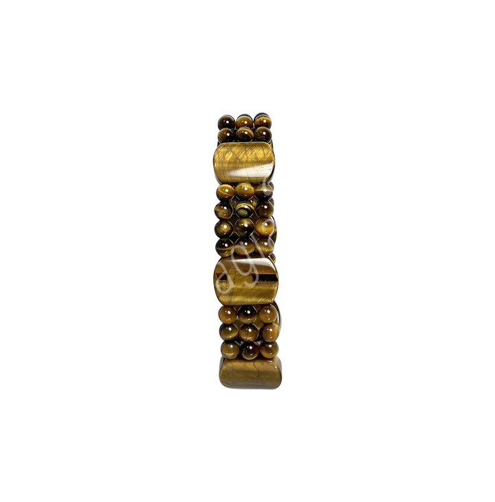 Bracelet 3 Rows w Tiger Eye
