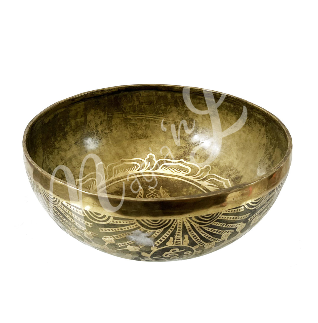 Singing Bowl Handmade Double Dorje 10.25"dia. X 4"h