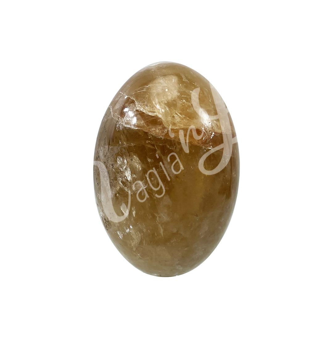 Egg Topaz, Golden 2.75 X 1.75"