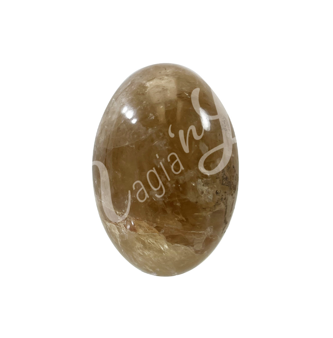 Egg Topaz, Golden 2.75 X 1.75"
