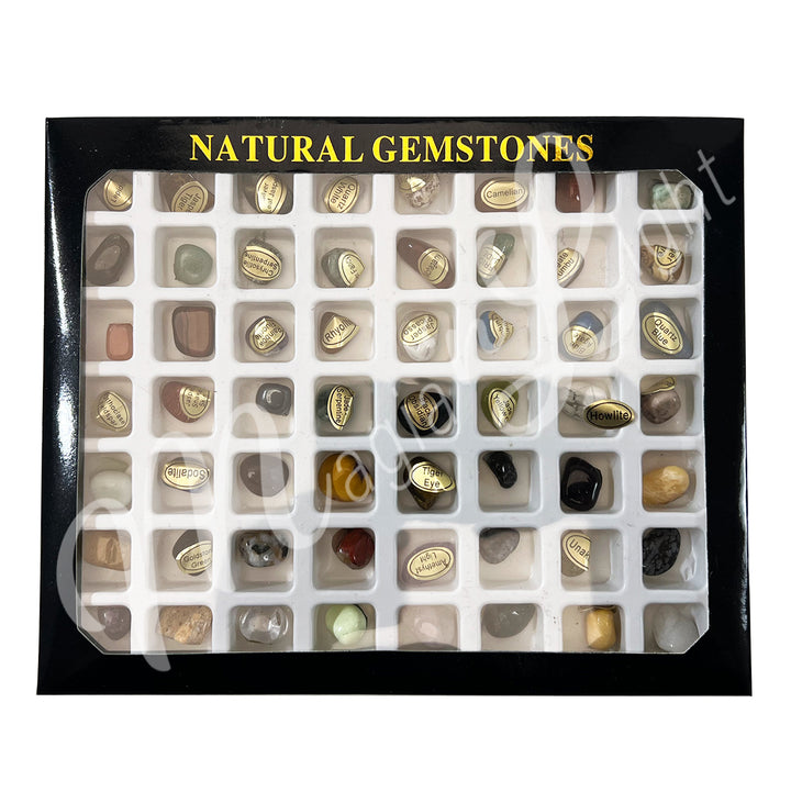 Tumbled Stones Mixed in Gift Box (56 Pcs) 0.5-0.75"