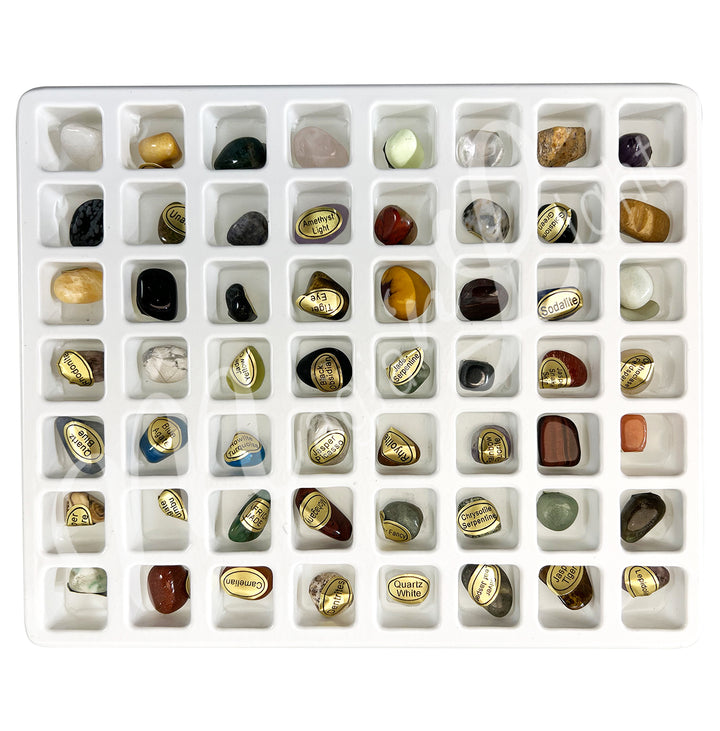 Tumbled Stones Mixed in Gift Box (56 Pcs) 0.5-0.75"